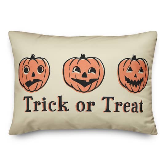 Trick or Treat Pumpkins Throw Pillow